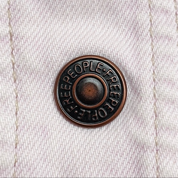 FREE PEOPLE — STAR CROSSED BOXY DENIM JACKET, LIGHT PINK SORBET, SIZE US XS - Picture 8 of 12